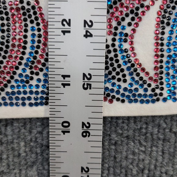 GFTD Los Angeles Mens Anarchy Grim Reaper Graphic T-Shirt White M Rhinestone - Picture 15 of 16